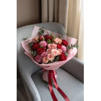 Букет "Розовое облако" с розами